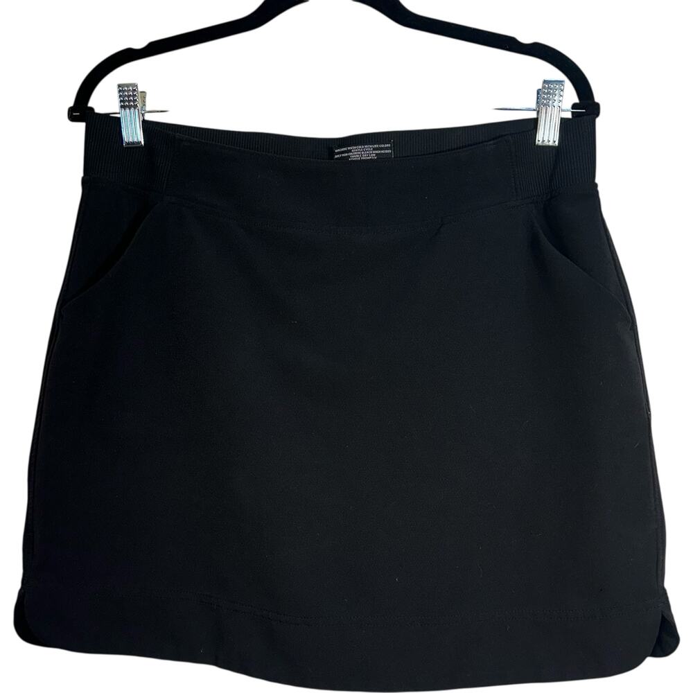 32 Degrees Cool Skirt Womens SZ M Black Stretch Pull On Athletic Travel Casual
